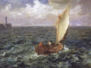 Jean Francois Millet Fishing Boat Spain oil painting artist